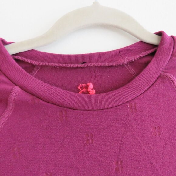 SWEATY BETTY Modal Dot Jacquard Base Layer Top in Amaranth Pink - Size S - Picture 8 of 15